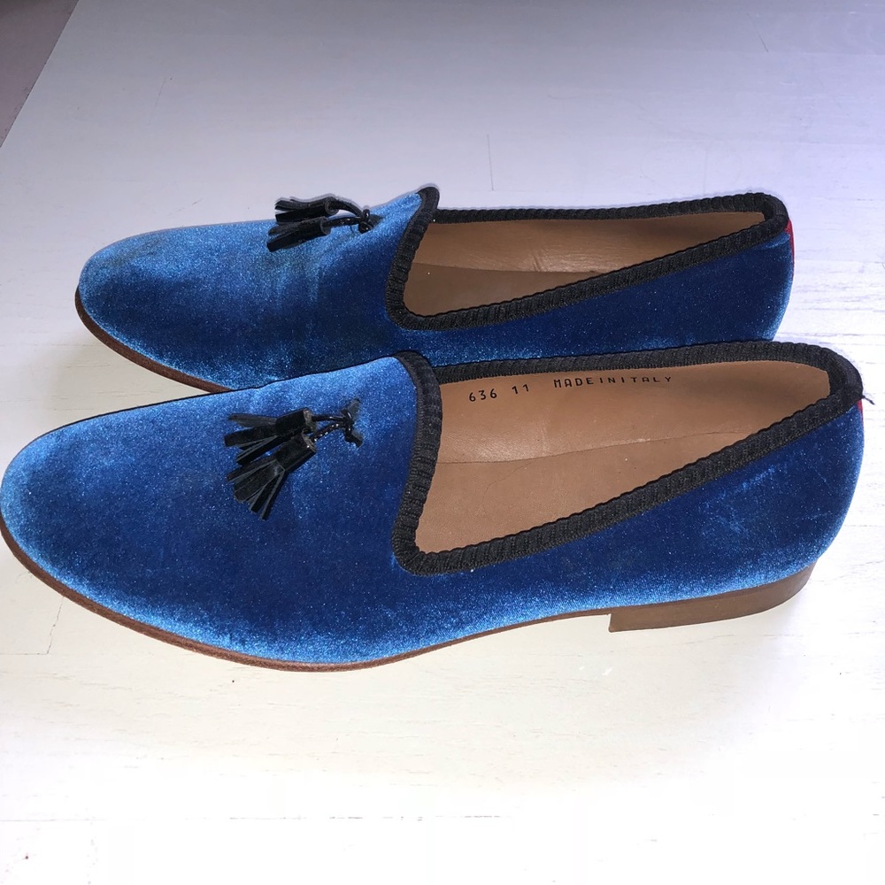 Del Toro Blue Velvet Slipper